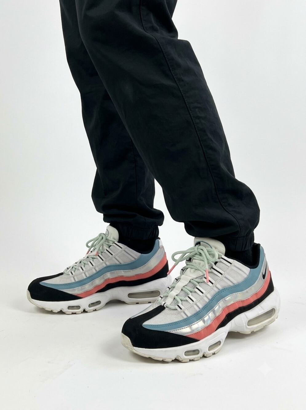 Nike Air Max 95 Aliens Sneaker Shoes Men's 11.5 White Black Low Top CW5451-100